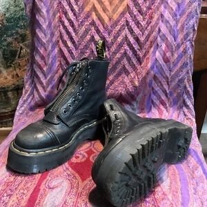 Platform Doc Martens With Zip Up Feature